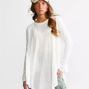 We The Free/ Free People White Long Sleeve Tee